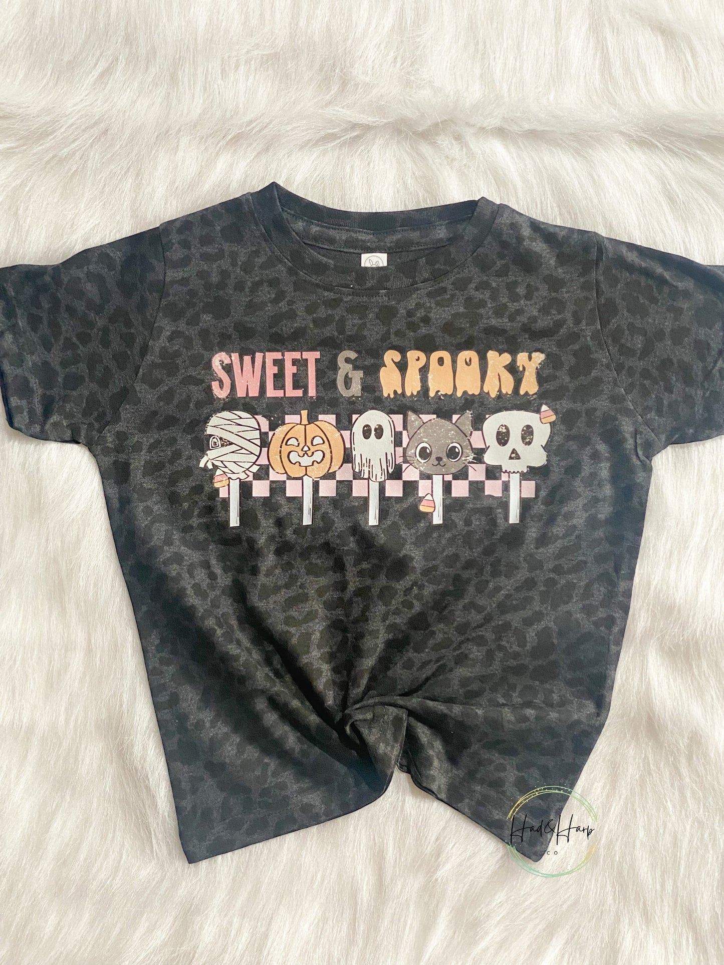 Sweet and Spooky Leopard Kids Shirt