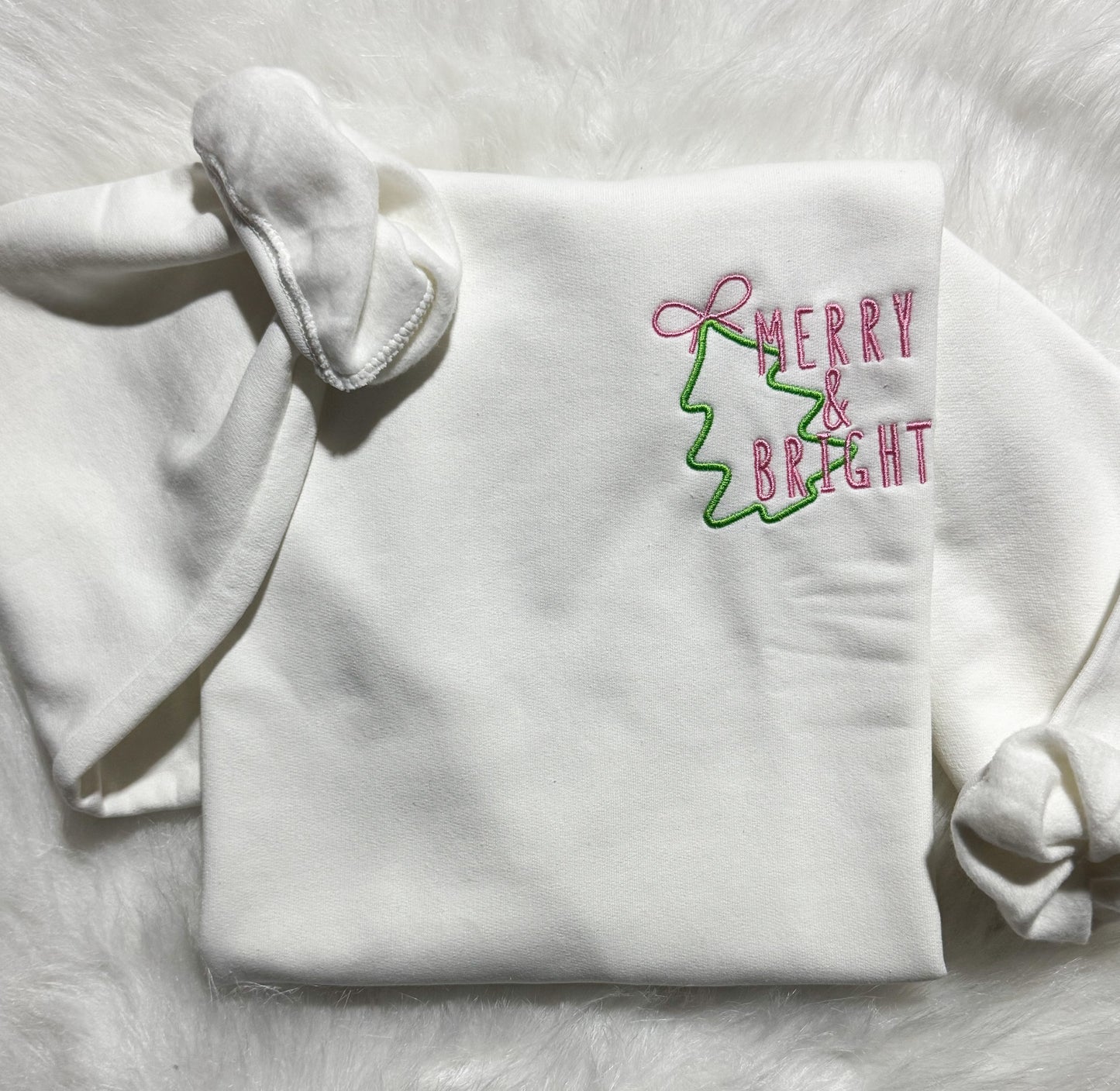 Merry & Bright Embroidered Sweatshirt