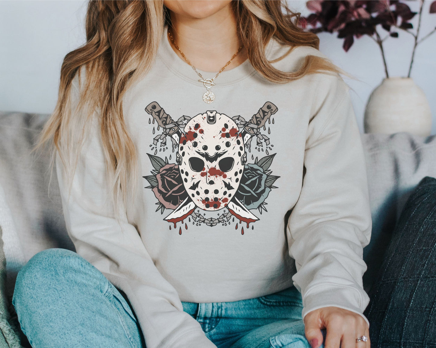 Mask Floral Sweatshirt