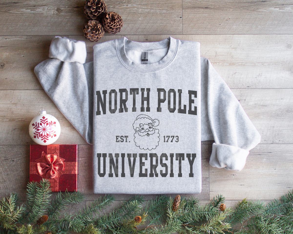 Santa University- Ash Gray Gildan Sweatshirt