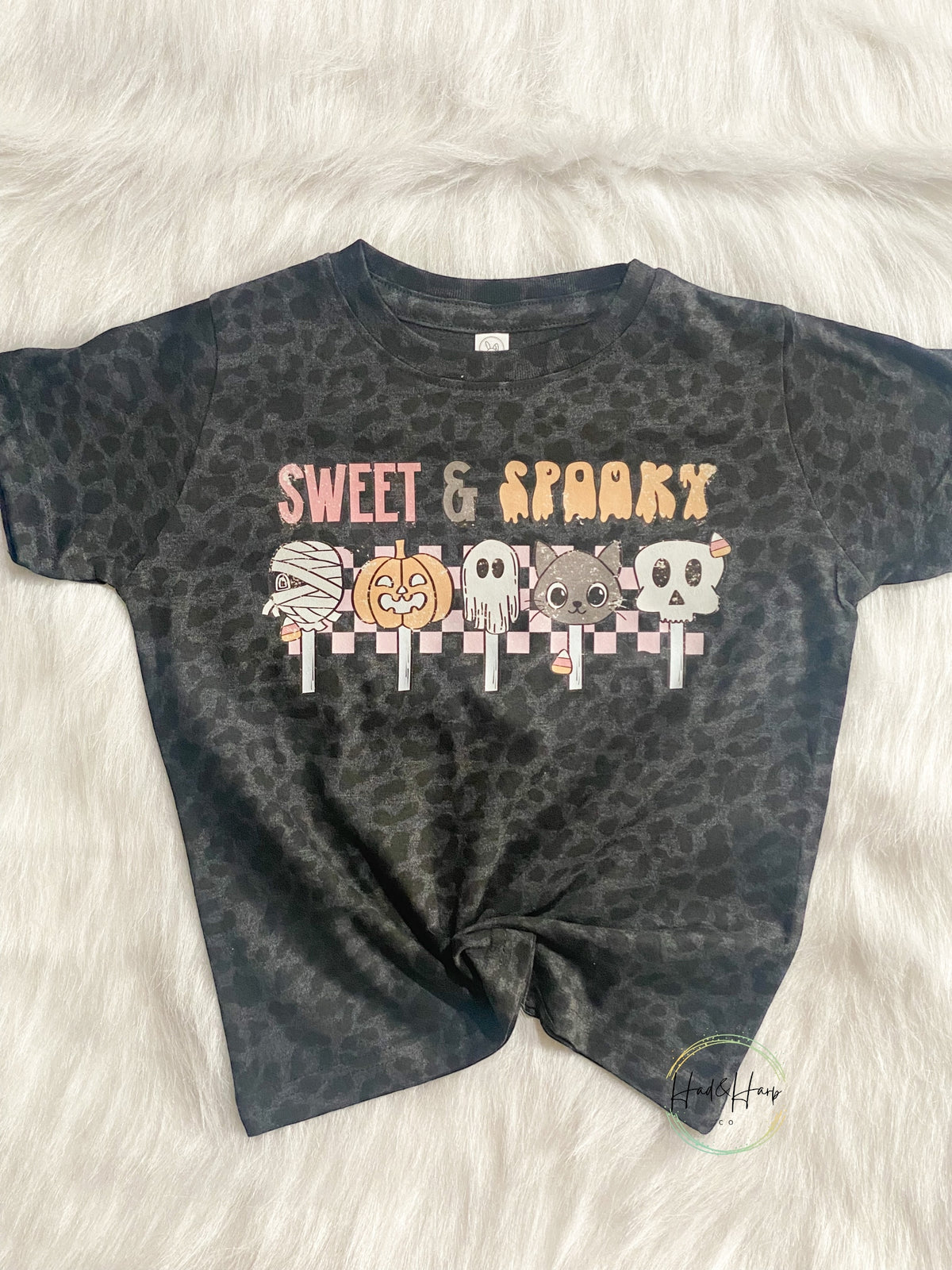 Sweet and Spooky Leopard Kids Shirt