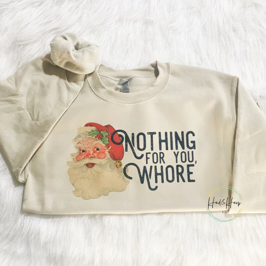 Vintage Santa- Gildan Sand Sweatshirt