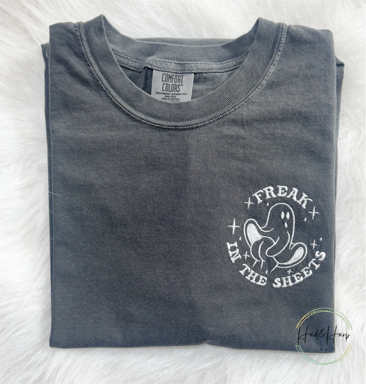 Naughty Ghost Embroidered Tee