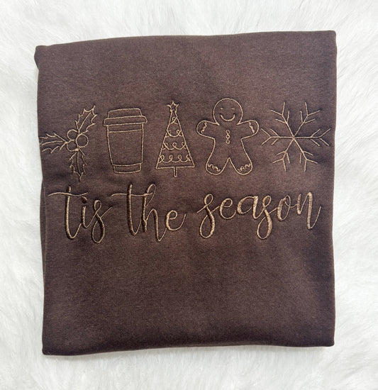 Tis The Season Embroidered Sweatshirt