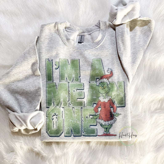 Mean One- Ash Gray Gildan Sweatshirt