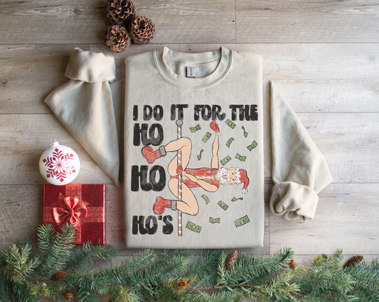 Ho Ho Ho's- Gildan Sand Sweatshirt