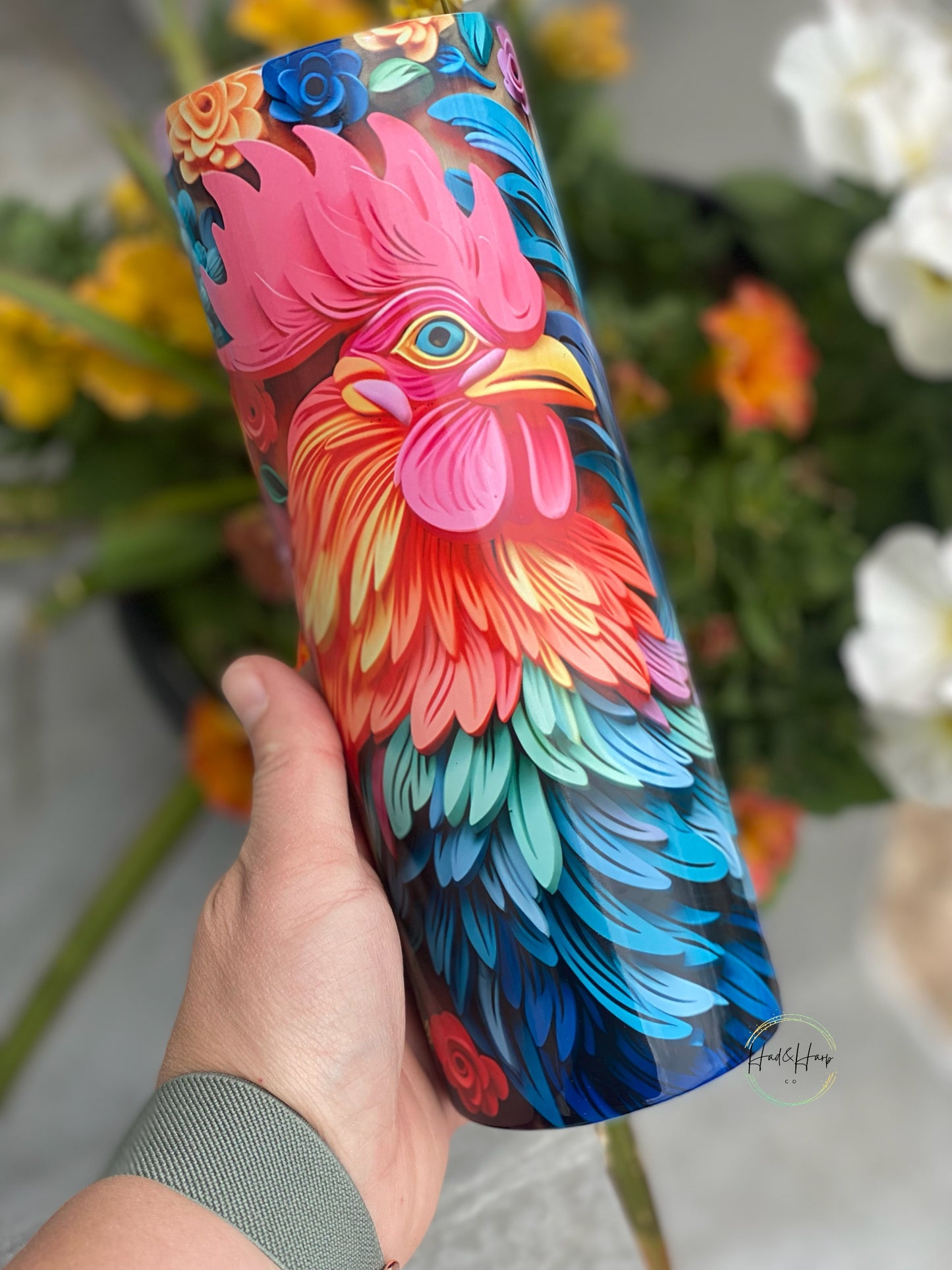 3D Rooster Tumbler