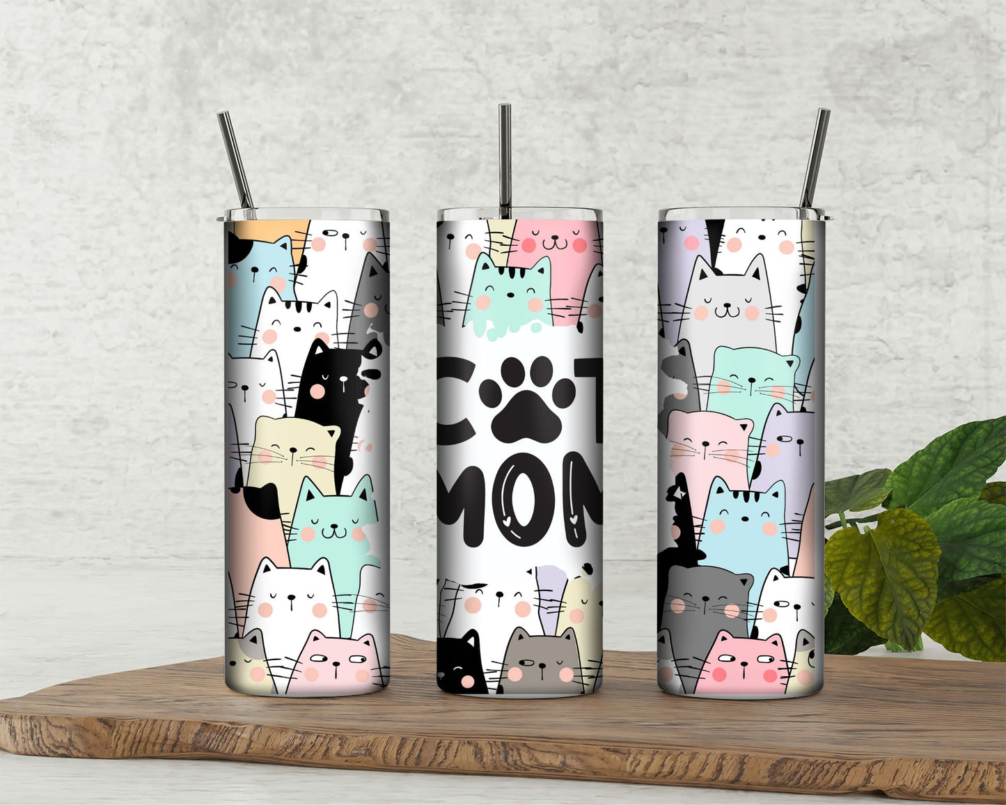 Cat mom tumbler