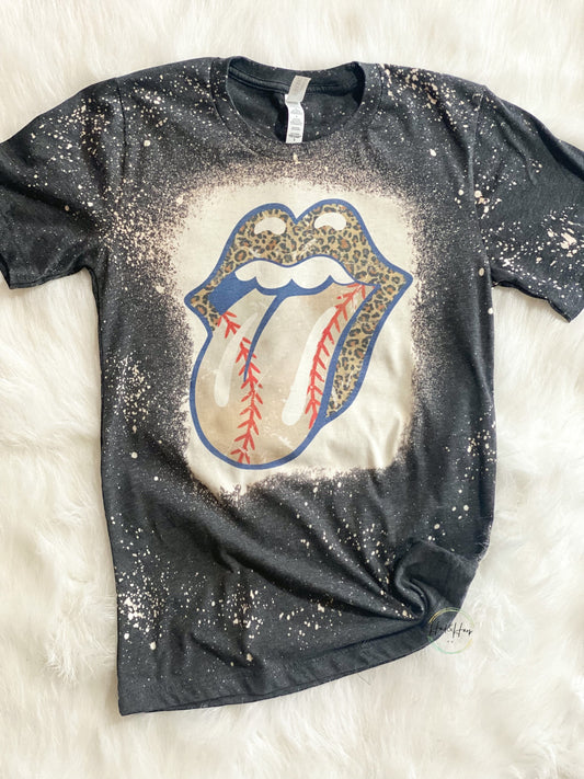 Leopard Baseball Bleached Tee