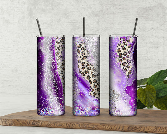 Purple leopard tumbler