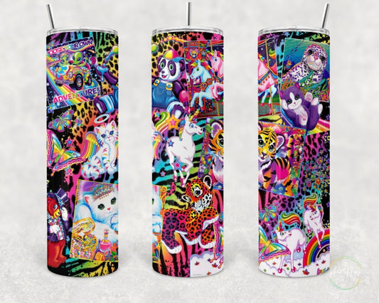 Rainbow cheetah tumbler