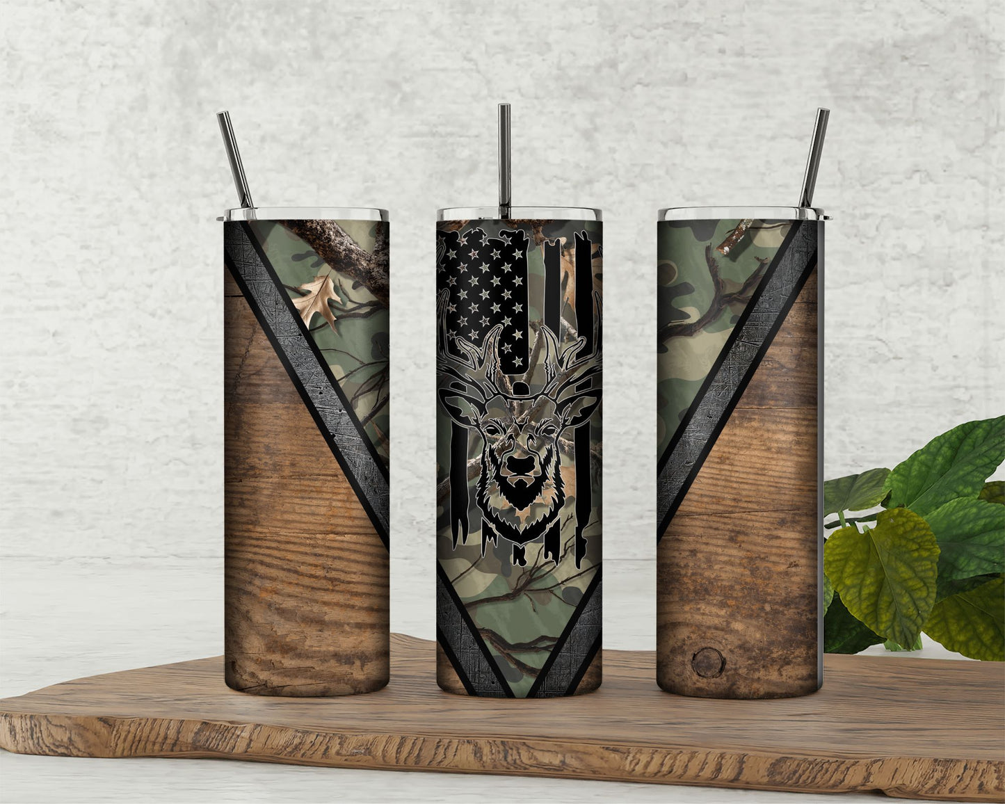 Camo deer tumbler