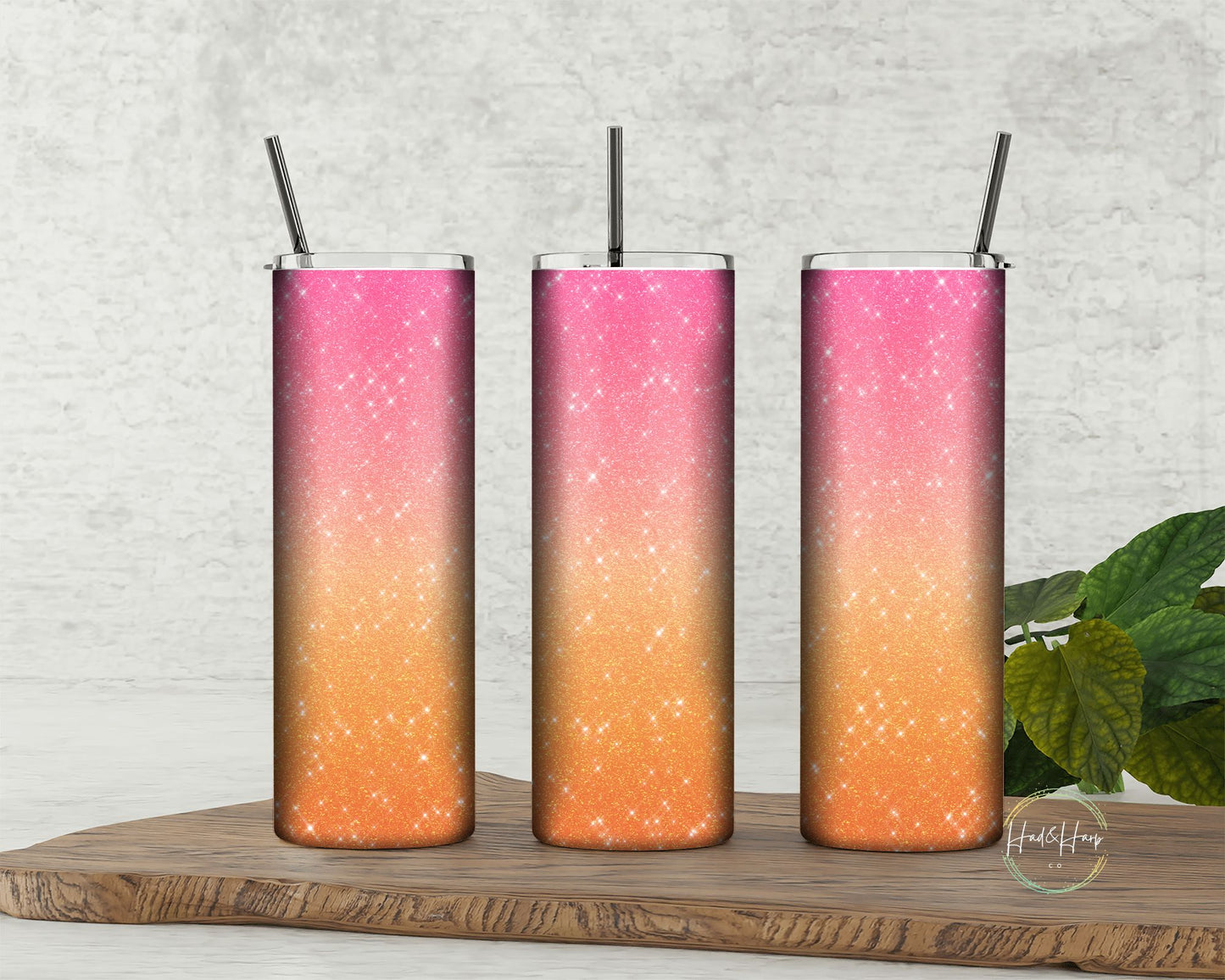 Orange ombre tumbler