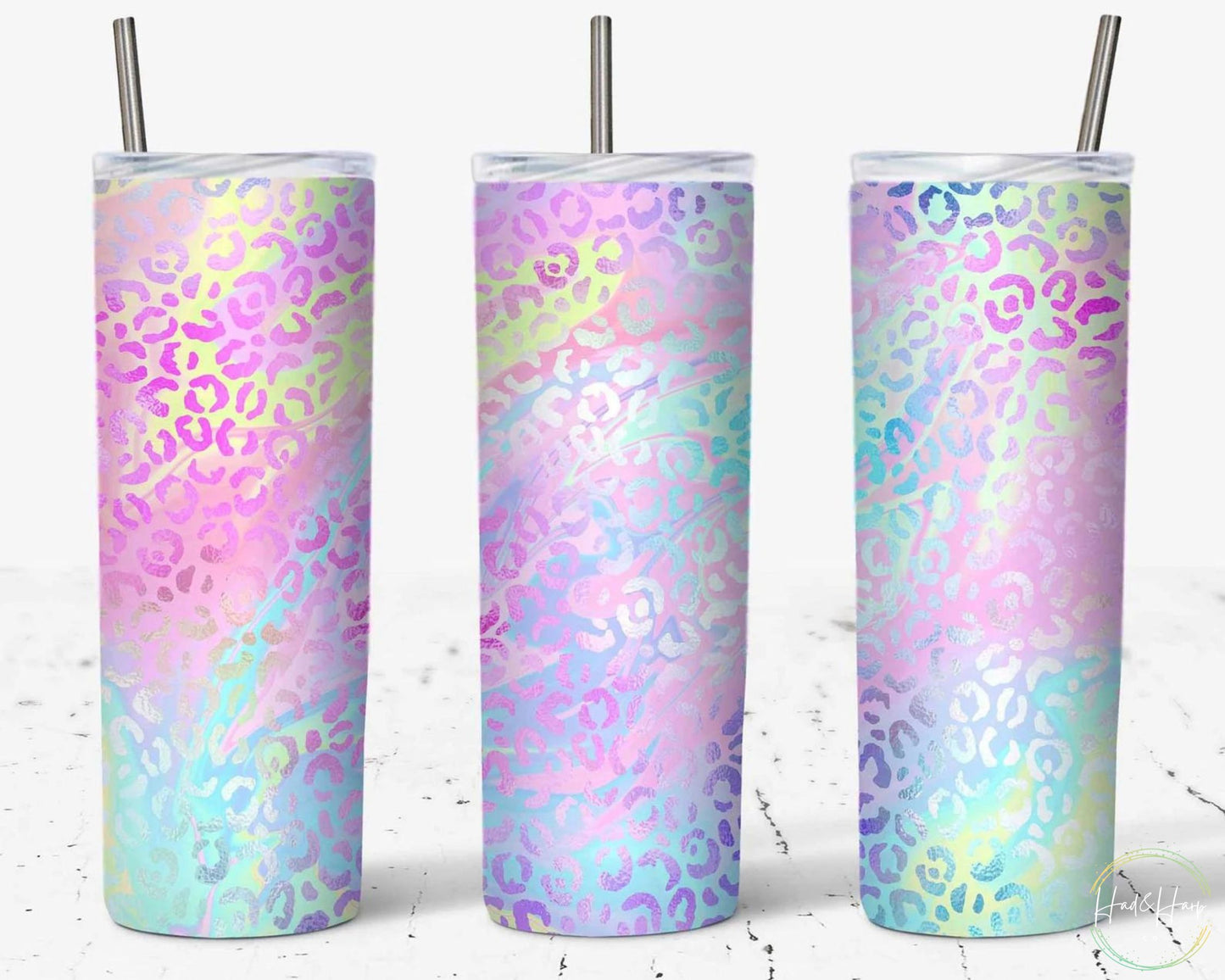 Pastel cheetah tumbler